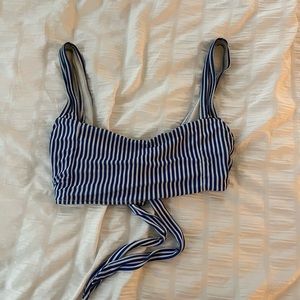 Striped bikini top